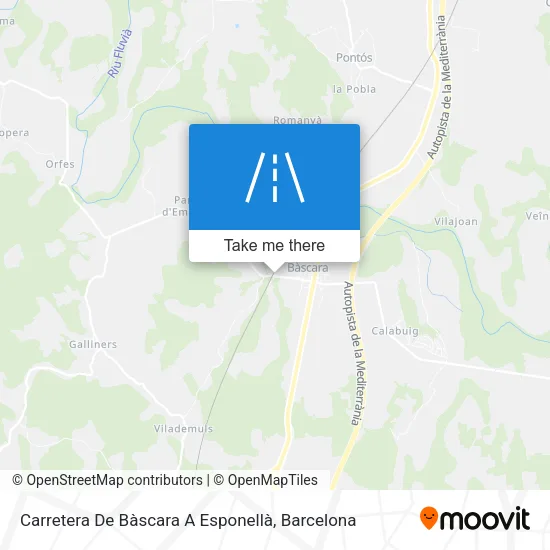 Carretera De Bàscara A Esponellà map