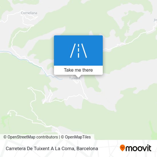 Carretera De Tuixent A La Coma map