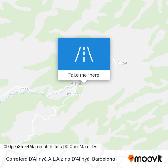 Carretera D'Alinyà A L'Alzina D'Alinyà map