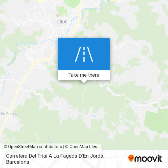 Carretera Del Triai A La Fageda D'En Jordà map