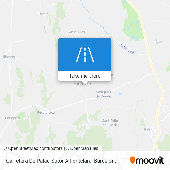 Carretera De Palau-Sator A Fontclara map