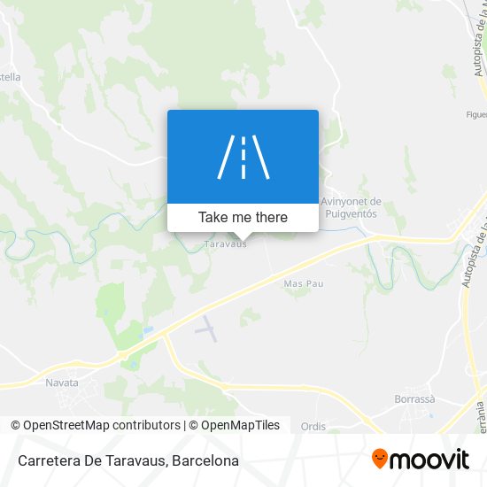 Carretera De Taravaus map