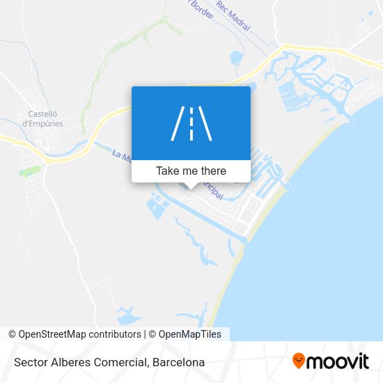 Sector Alberes Comercial map