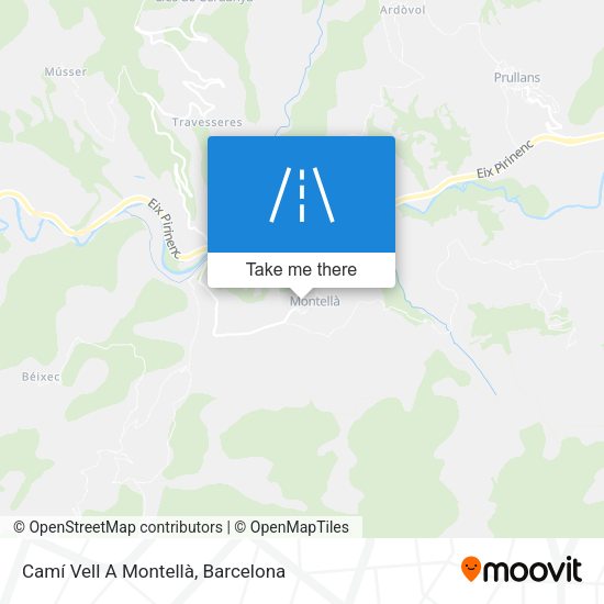Camí Vell A Montellà map
