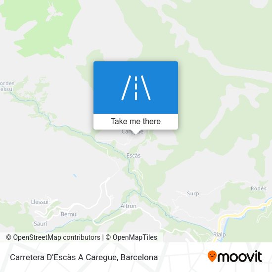 Carretera D'Escàs A Caregue map