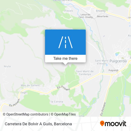 Carretera De Bolvir A Guils map