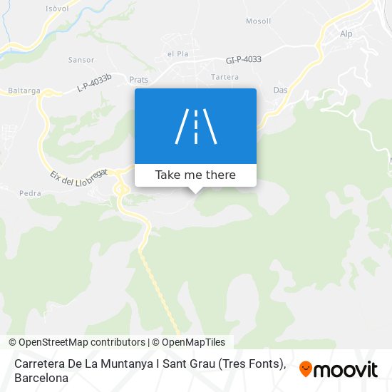 Carretera De La Muntanya I Sant Grau (Tres Fonts) map