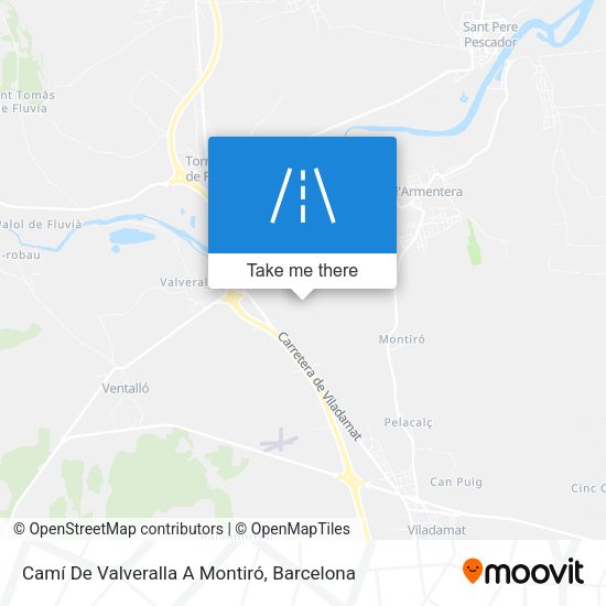 Camí De Valveralla A Montiró map