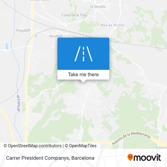 Carrer President Companys map
