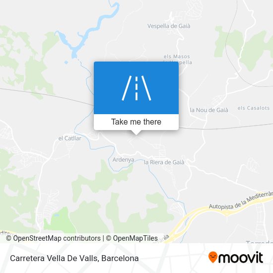 Carretera Vella De Valls map