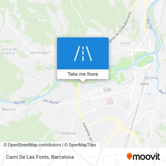Camí De Les Fonts map