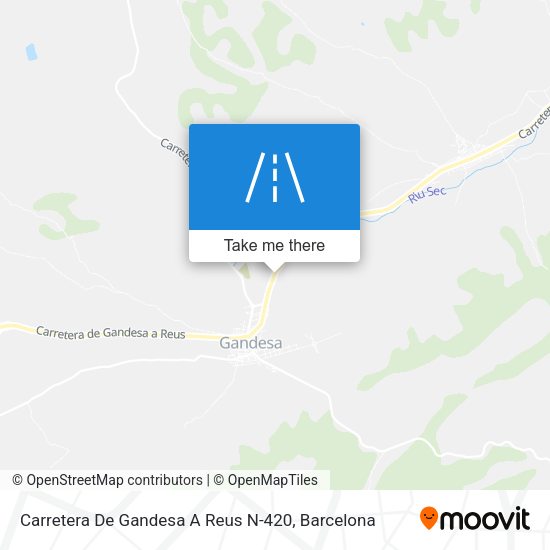 Carretera De Gandesa A Reus N-420 map