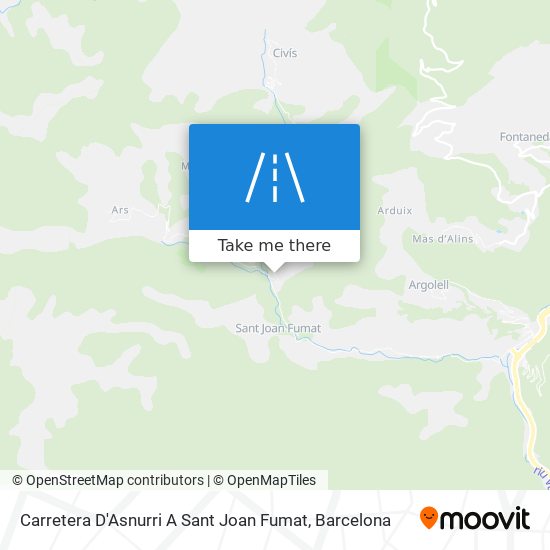 Carretera D'Asnurri A Sant Joan Fumat map