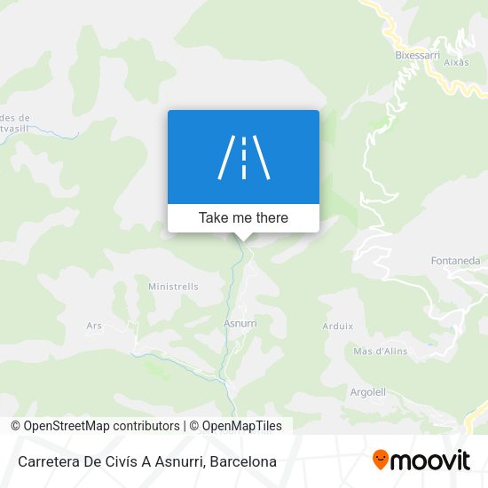 Carretera De Civís A Asnurri map