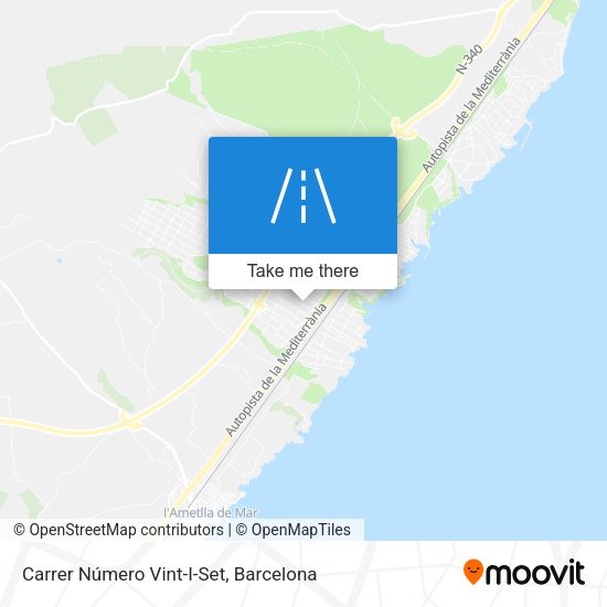 Carrer Número Vint-I-Set map