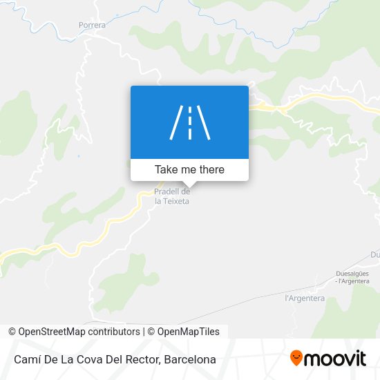 Camí De La Cova Del Rector map