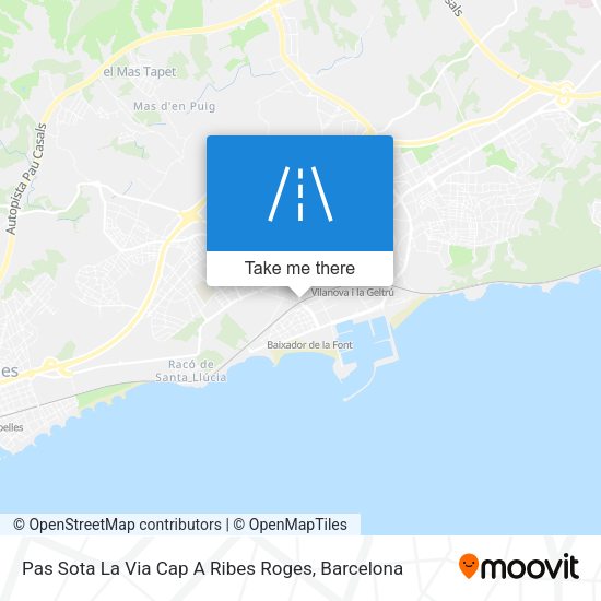 Pas Sota La Via Cap A Ribes Roges map