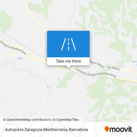 Autopista Zaragoza-Mediterrània map