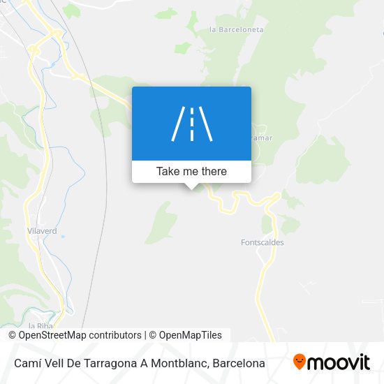 Camí Vell De Tarragona A Montblanc map