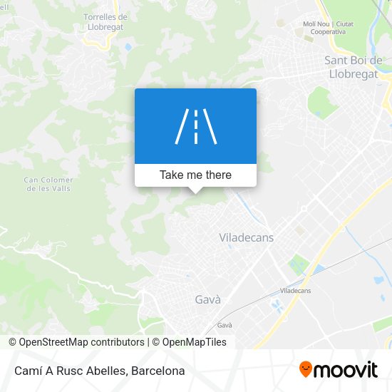 Camí A Rusc Abelles map