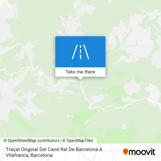 Traçat Original Del Camí Ral De Barcelona A Vilafranca map