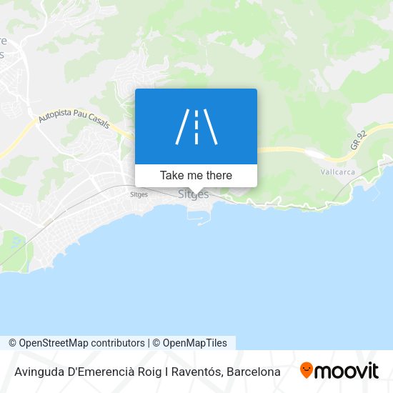 Avinguda D'Emerencià Roig I Raventós map