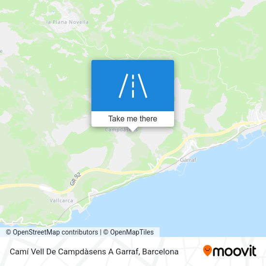 Camí Vell De Campdàsens A Garraf map
