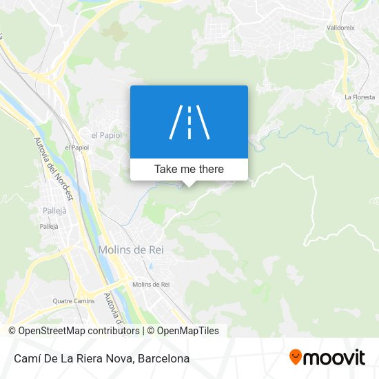 Camí De La Riera Nova map