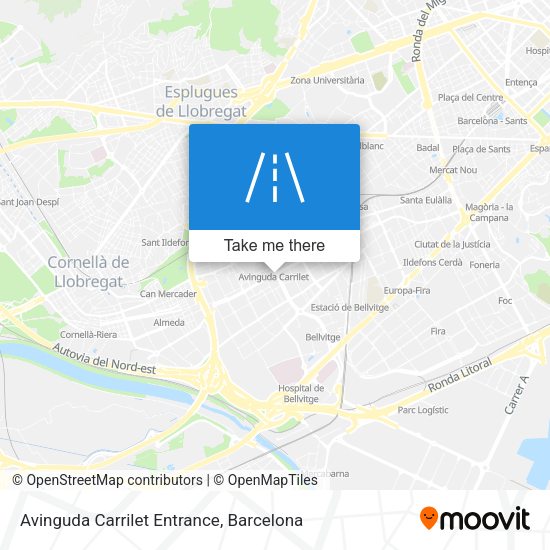 Avinguda Carrilet Entrance map