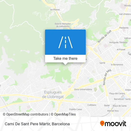 mapa Camí De Sant Pere Màrtir