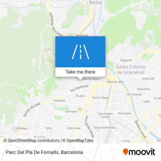 Parc Del Pla De Fornells map
