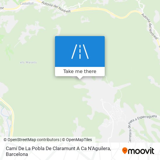Camí De La Pobla De Claramunt A Ca N'Aguilera map