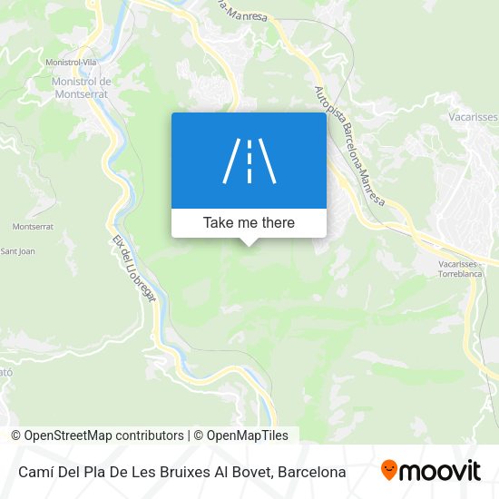 Camí Del Pla De Les Bruixes Al Bovet map