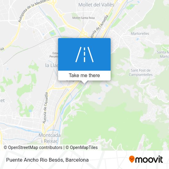 Puente Ancho Rio Besós map