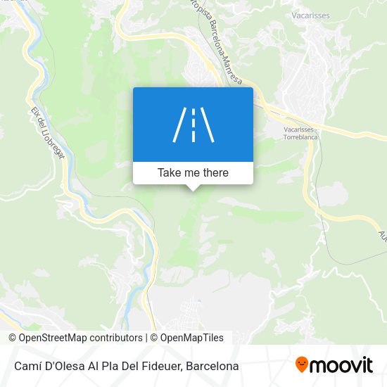 Camí D'Olesa Al Pla Del Fideuer map