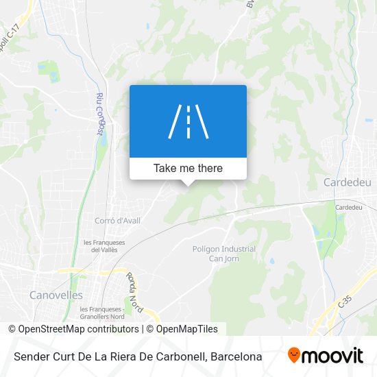 Sender Curt De La Riera De Carbonell map