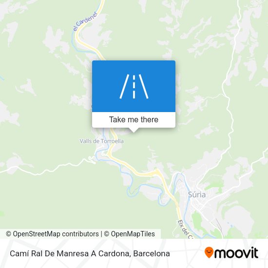Camí Ral De Manresa A Cardona map
