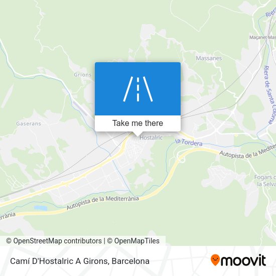 Camí D'Hostalric A Girons map