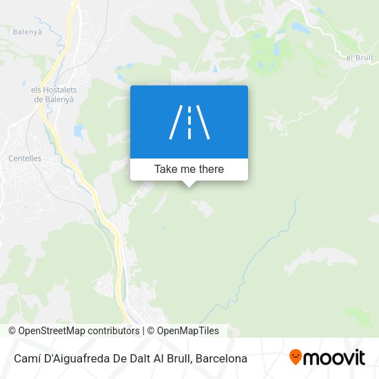 Camí D'Aiguafreda De Dalt Al Brull map