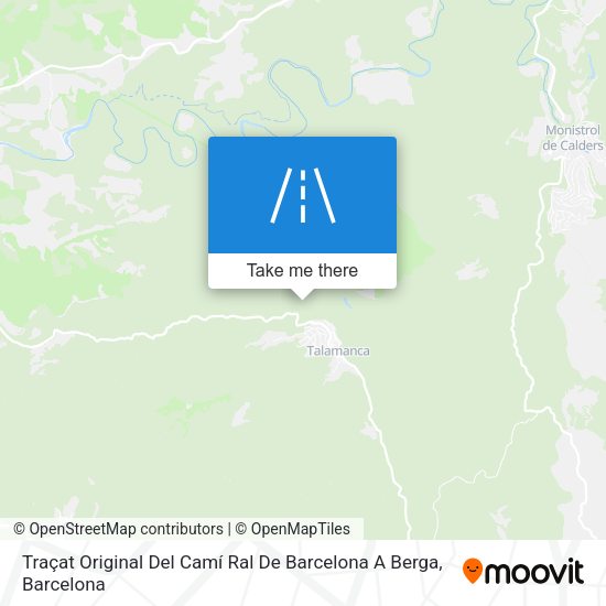 Traçat Original Del Camí Ral De Barcelona A Berga map