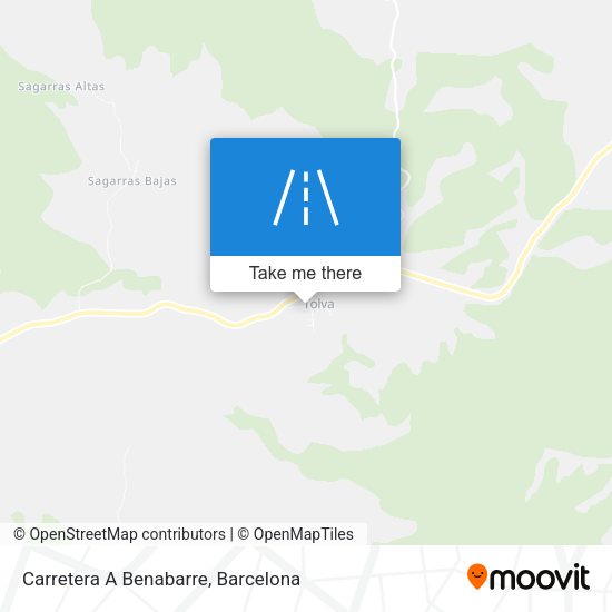 Carretera A Benabarre map