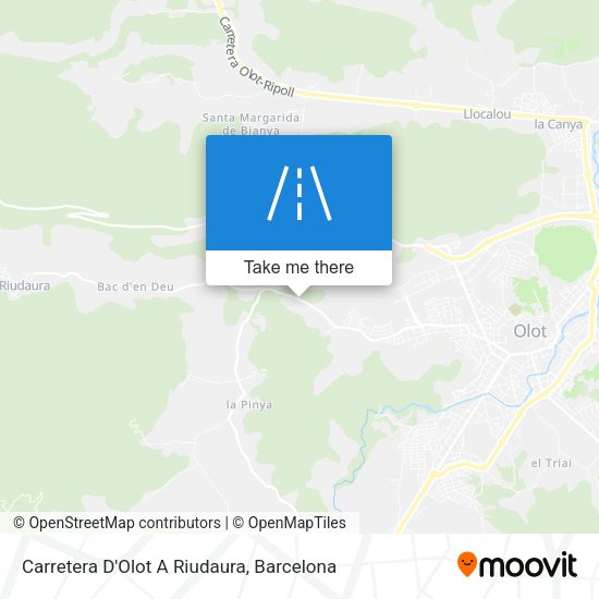 Carretera D'Olot A Riudaura map