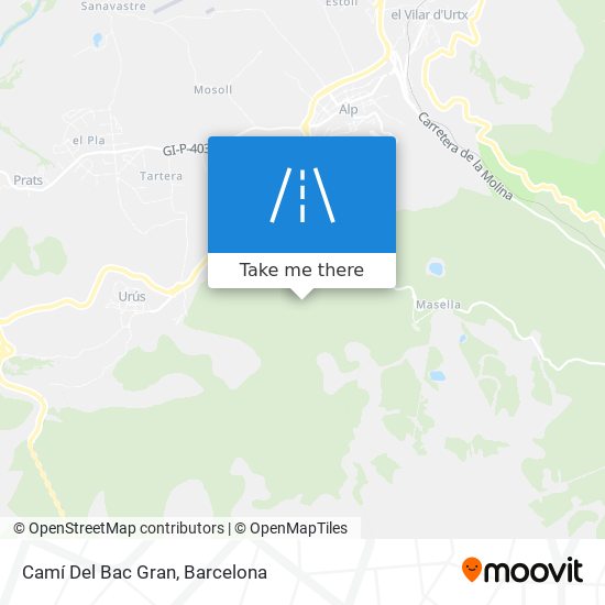 Camí Del Bac Gran map
