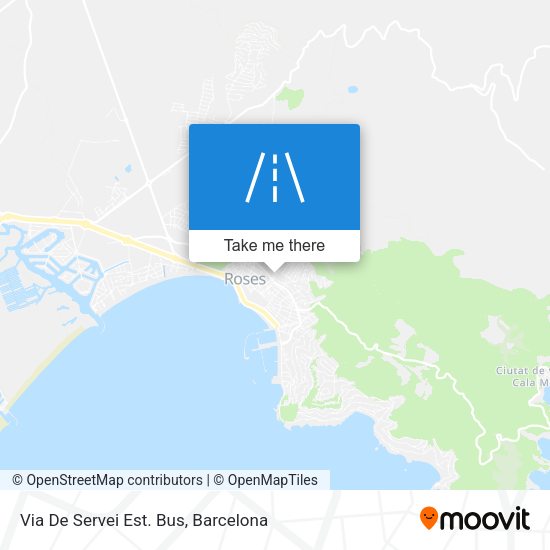 Via De Servei Est. Bus map