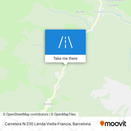 Carretera N-230 Lérida-Viella-Francia map