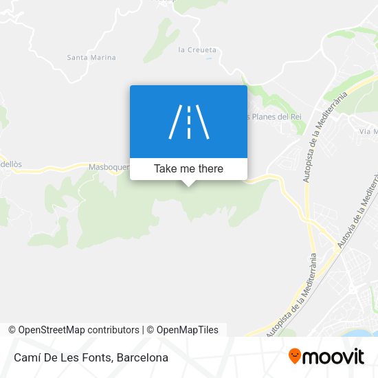 Camí De Les Fonts map