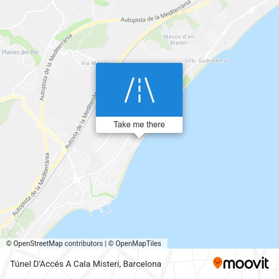 Túnel D'Accés A Cala Misteri map