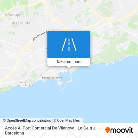Accés Al Port Comercial De Vilanova I La Geltrú map