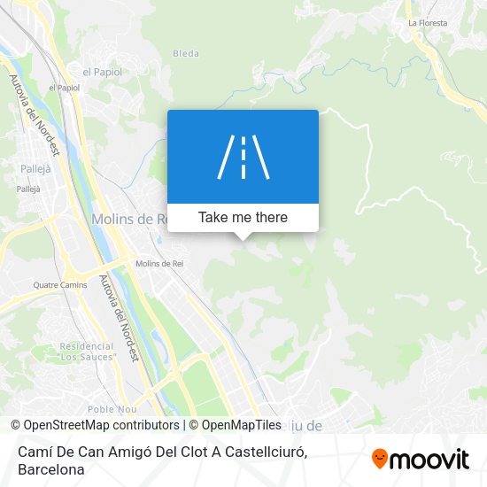 Camí De Can Amigó Del Clot A Castellciuró map
