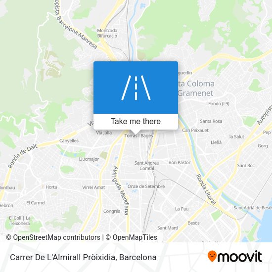 Carrer De L'Almirall Pròixidia map